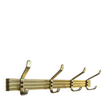 Golden wall-mounted coat rack from the 70s.