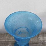 Biot style bubble-blown vase