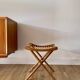folding wooden stool bamboo style early 20th century