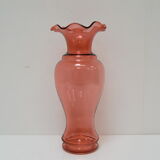 Art Czech glass vase, by Glasswork Novy Bor, 1950s