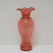 Art Czech glass vase, by Glasswork Novy Bor, 1950s