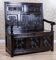 Banc en chêne de la Renaissance Revival antique, années 1890