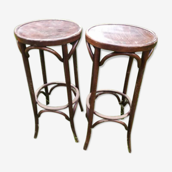 2 bar stools bistro style