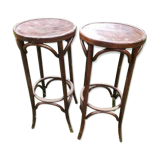 2 bar stools bistro style