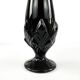 Vase Art Déco, verre hyalite noir, Ząbkowice, Pologne, années 1970