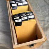 Wooden box workbook or directory