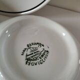 Set of 5 Italian ceramic dishes with country decor