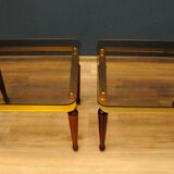 Pair of tables with crystal glass spiegel parsol, germany, 1970