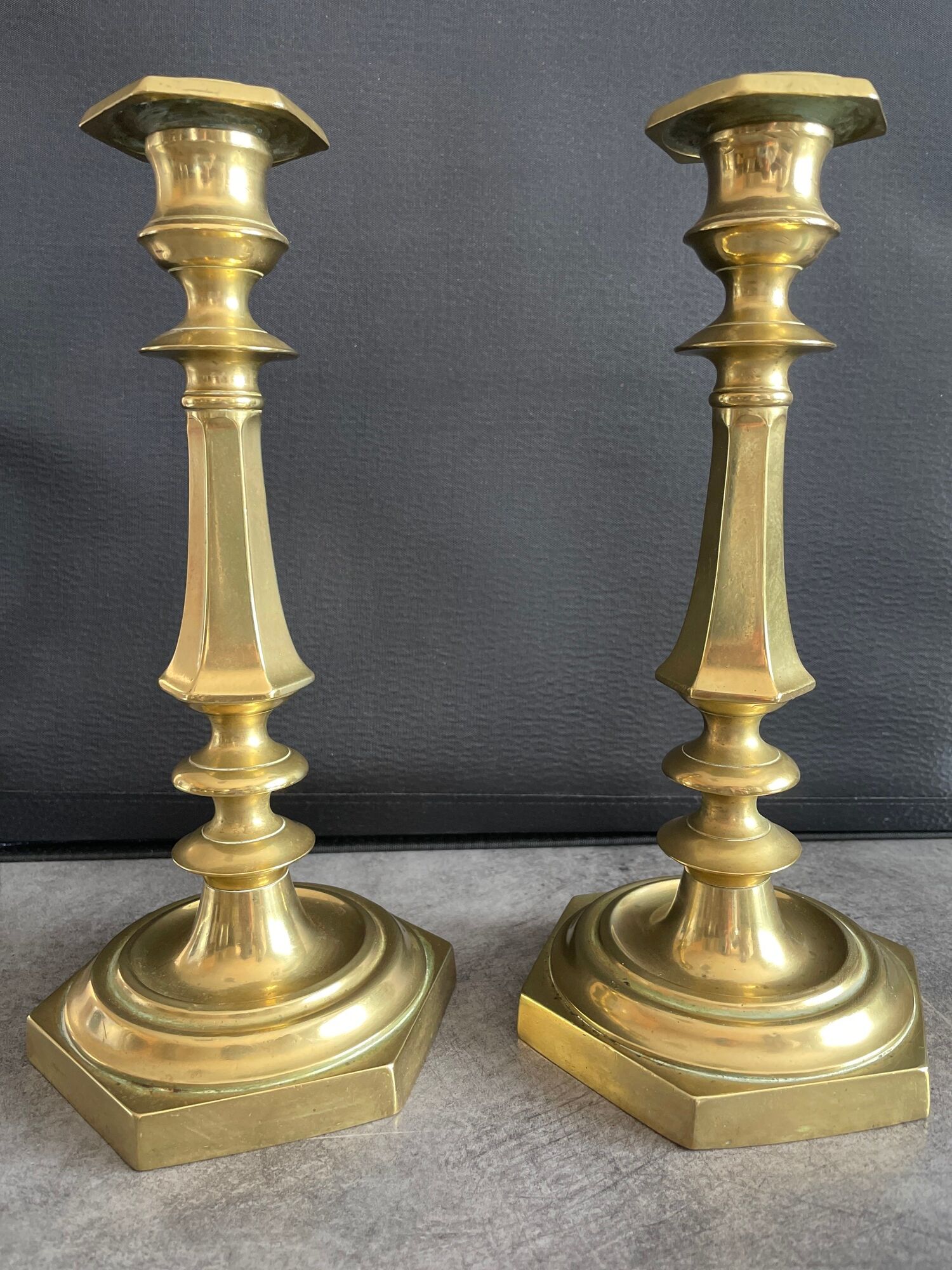 Pair of candle holders
