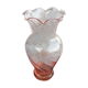 Vase verre rose