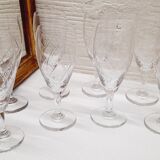 Set 8 coupes champagne verre ciselé
