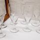 Set 8 glasses champagne glass chiseled