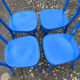 Set of 4 blue bistro chairs