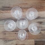 Vintage arc crystal aperitif glasses