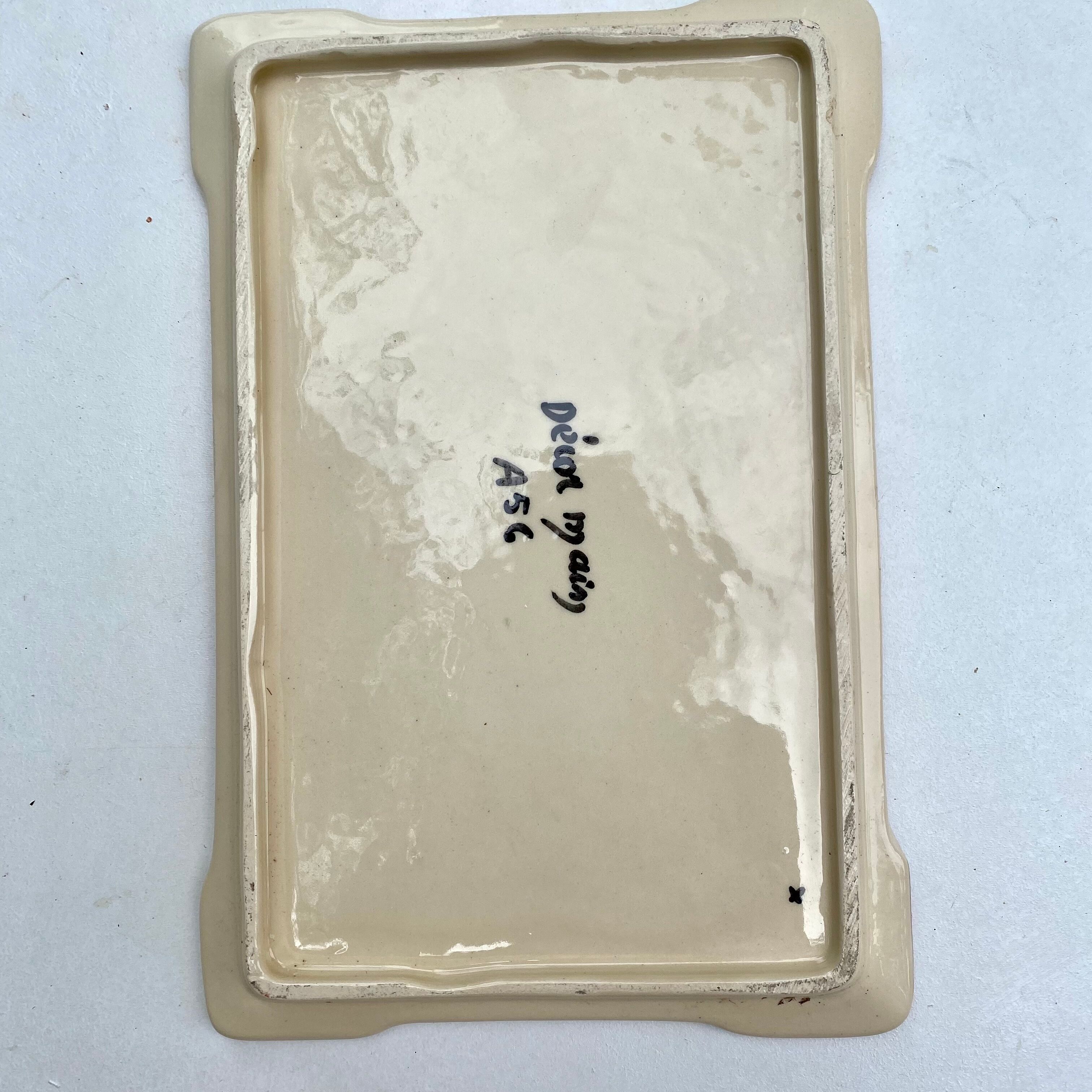 Rectangular handmade ceramic dish