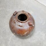 Jarre à huile chinoise ancienne en terre cuite vernissée, XVIII ème siècle