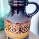 West Germany enamelled ceramic handle vase