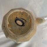 Flamed stoneware pitcher.