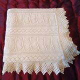 Cotton bedspread or crochet plaid