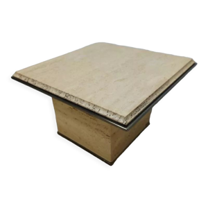 Table basse vintage en travertin