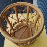 Peacok vintage bohemian chic rattan stool