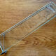 Vintage bathroom shelf, chrome metal and glass