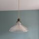 Rain-moulded transparent glass hanging lamp