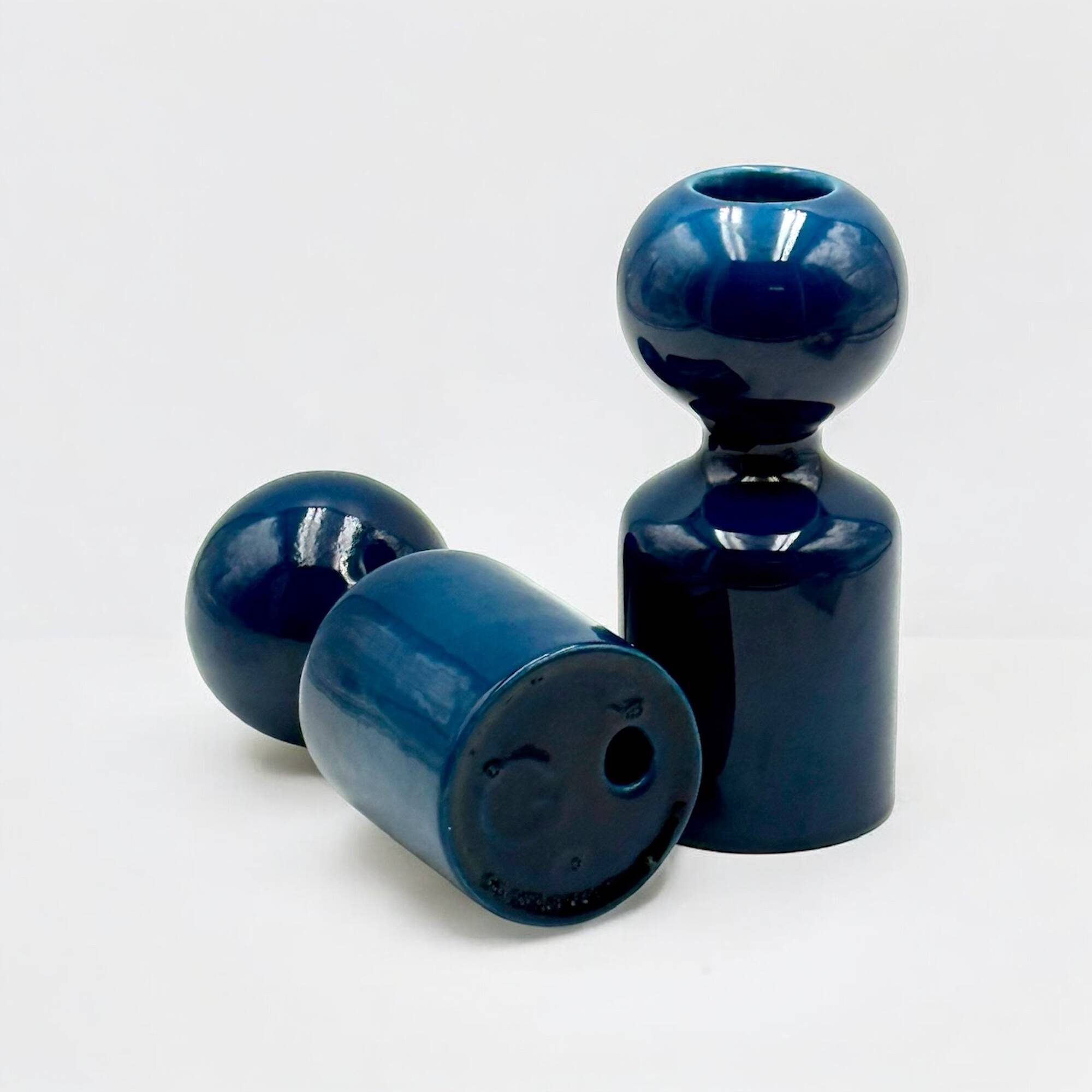 Bougeoirs en céramique Liisi Beckmann pour Gabbianelli des années 1970