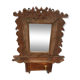 Old barber's mirror in teak