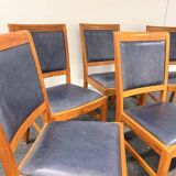 Vintage Set of 6 Solid Wood & Leather Chairs – FOLRM 75 by Andreas Hansen (Price is for 6)