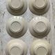 6 vintage old earthenware soup plates