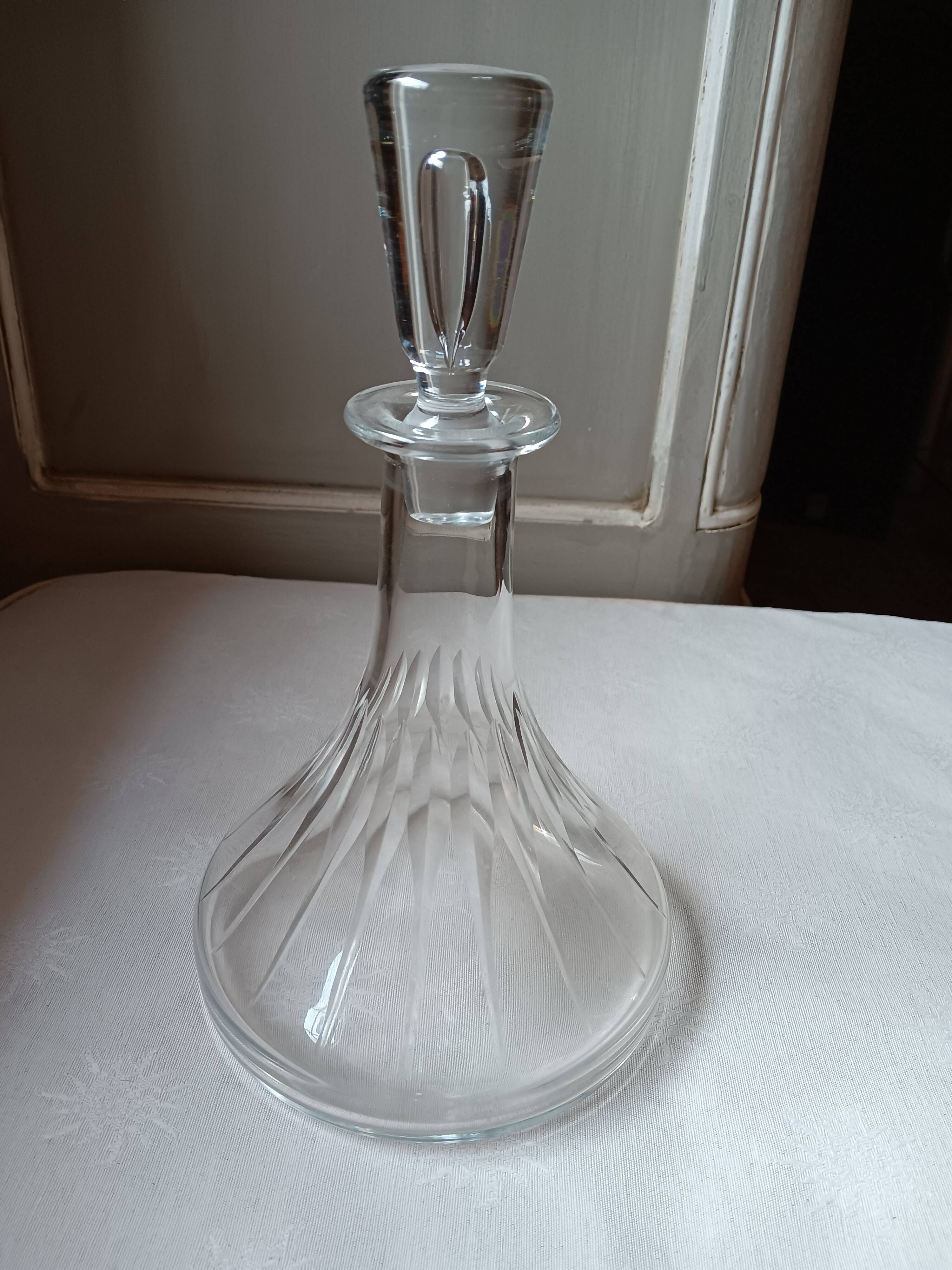 Chiseled wine carafe