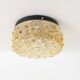 Original 1970’s amber Glass ‘Flower’ wall lamps by Erco