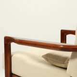 Scandinavian curly beige armchair mid century modern design by Z. Baczyk 1965