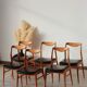 Set of 6 Vintage Scandinavian Teak Chairs – 1960s