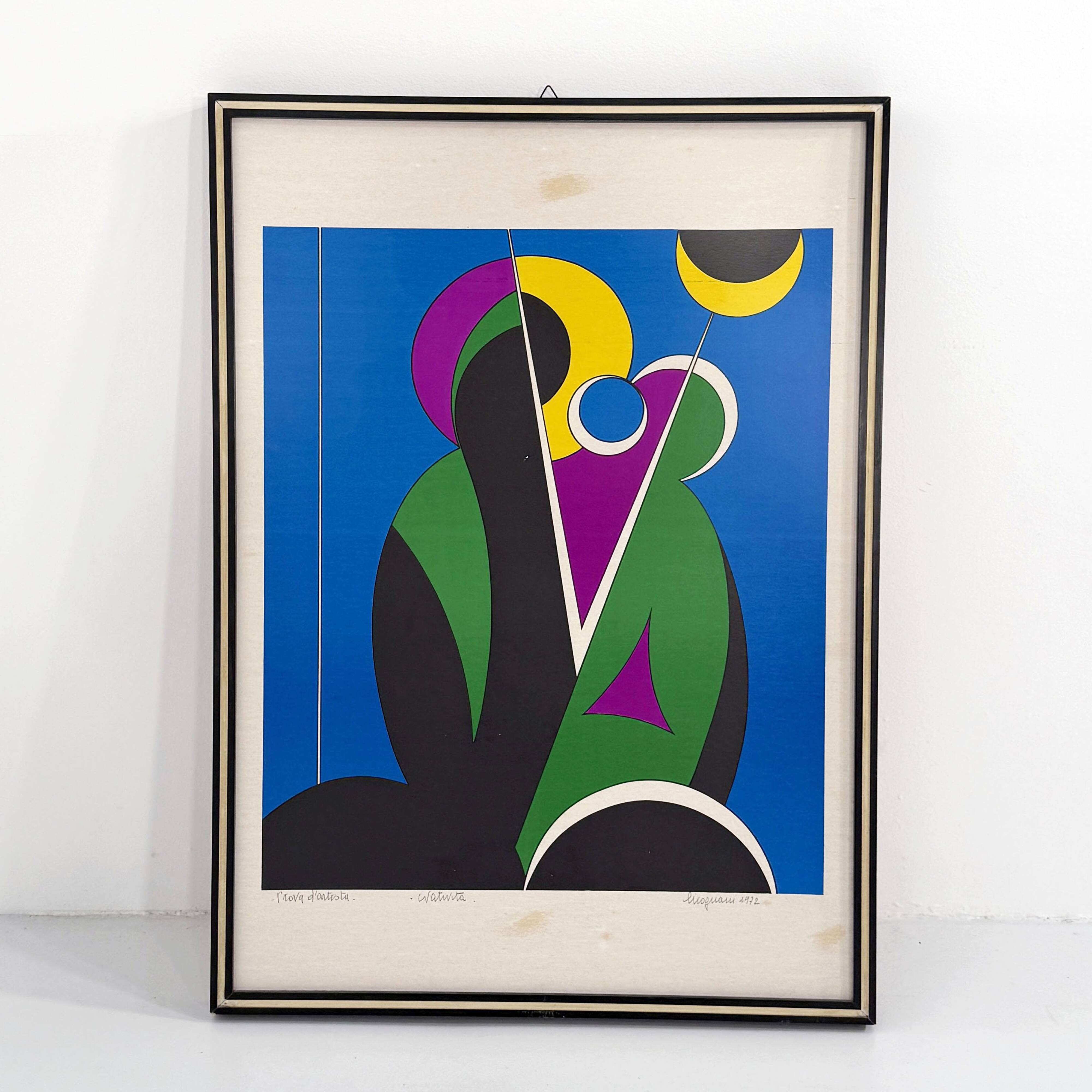 Lithograph "Nativity" by Corrado Cicognani, 1970