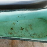 Bathtub in zinc wooden base period 19th