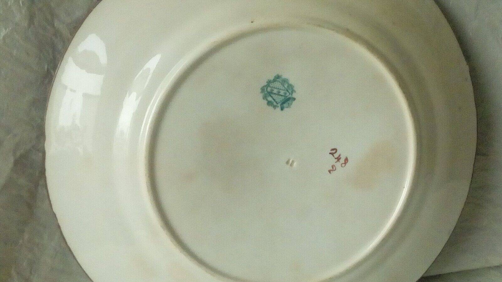 Sarreguemines earthenware plate, Minton decor, model n° 248 8