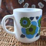 Vintage Lotus and Apple Arcopal Mugs