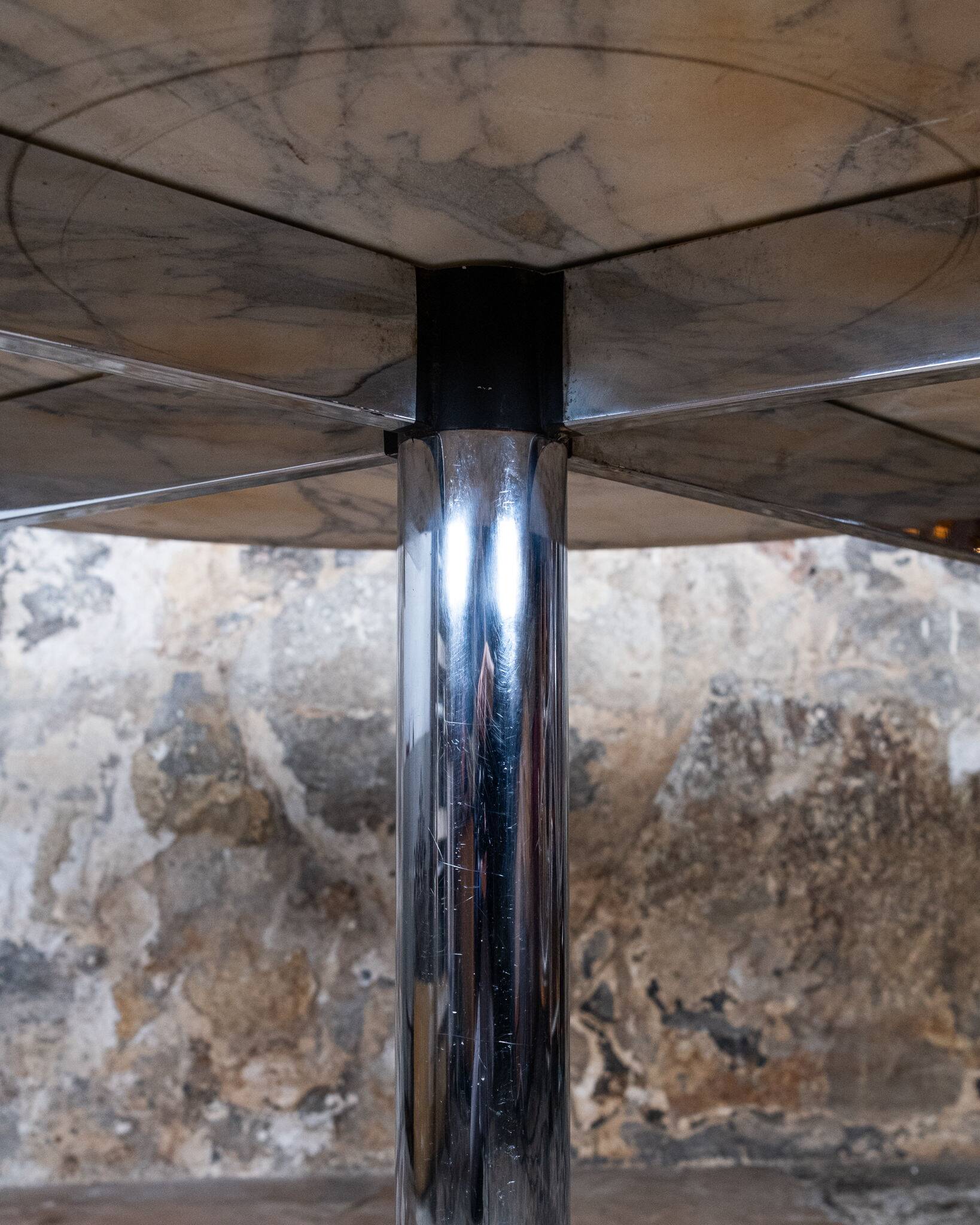 Calacatta marble Super Malta table, Roche Bobois, 1980s