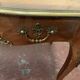 Louis XV style ceremonial desk, 19th century fawn leather top