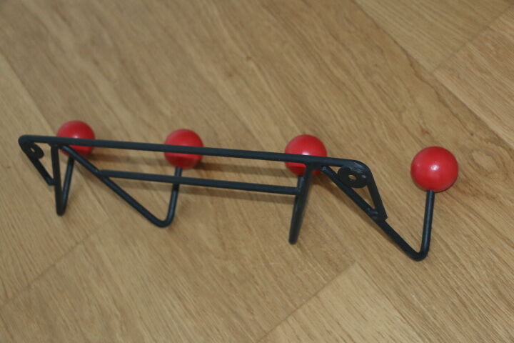 Coat rack 4 red balls - 1960s
