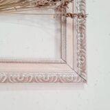 Old pink wooden frame