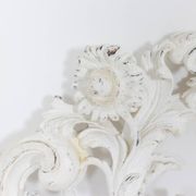 Rocaille style headboard, in carved and lacquered wood. Circa 1900.