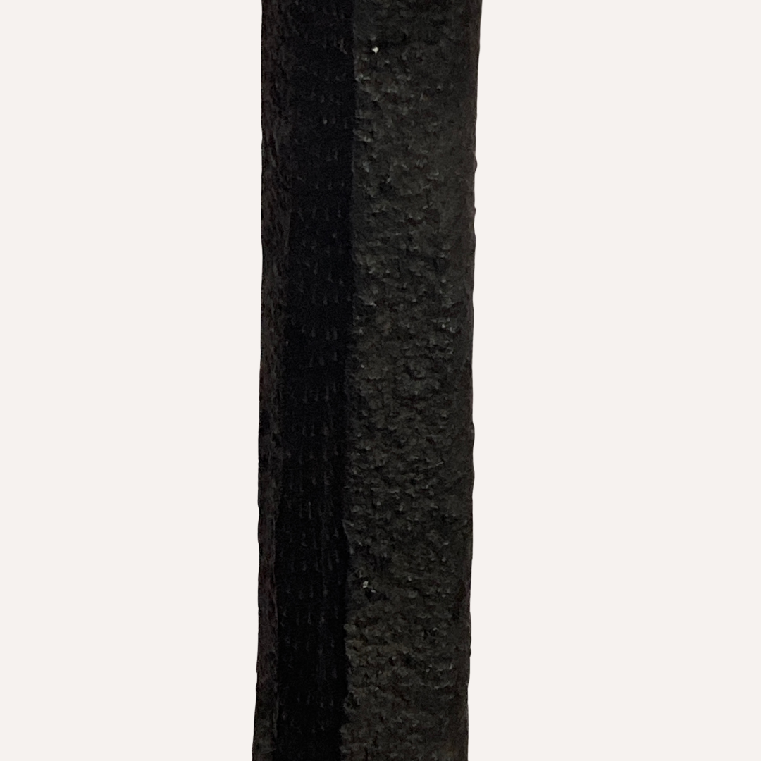 Pair vintage brutalist iron hammered floor or large table lamps, Germany.