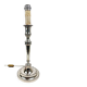 Silver-plated bronze lamp base, candlestick converted into a lamp, H. 53.5 cm