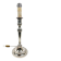 Silver-plated bronze lamp base, candlestick converted into a lamp, H. 53.5 cm