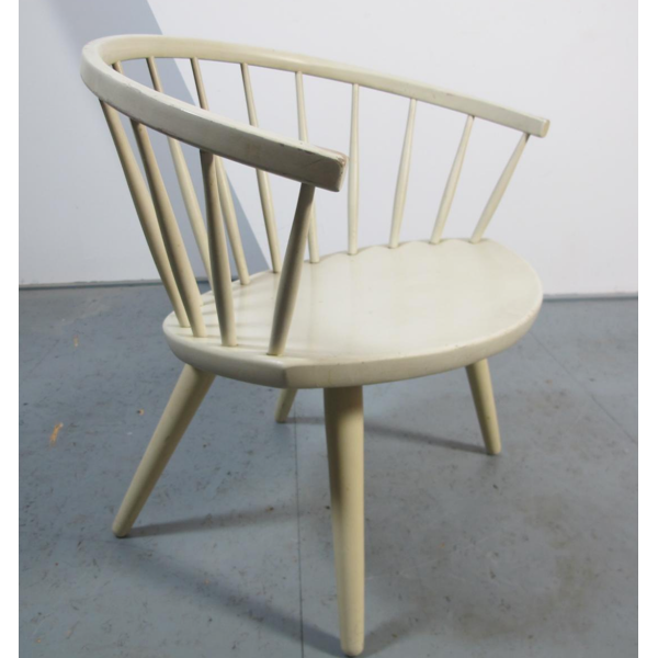 Chair white Arka by Yngve Ekström to Stolfabriks AB, 1950 s | Selency