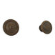 Pair of antique furniture knob handles in solid gilded brass