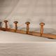 Wall coat rack 6 wooden hooks 1900s